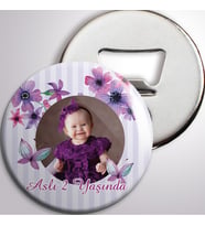 Doğum Günü Mor Kelebek Açacaklı Magnet