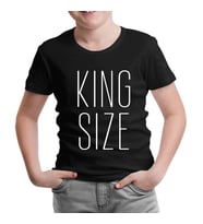 King Size Siyah Çocuk Tshirt