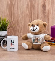 Kadınlar Gününe Özel Beyaz Kupa Bardak ve Peluş Eşek