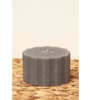 M'art Home Gri Silindir Mum 9*6 cm
