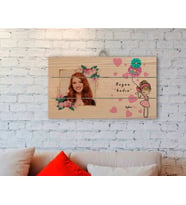 BK Gift Kişiye Özel İsimli Fotoğraflı Kadınlar Günü Otantik Ahşap Palet Tablo-4