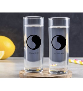BK Gift Kişiye Özel Renkli Baskılı İsimli İkili Vodka Bardağı-125 (Beyaz)