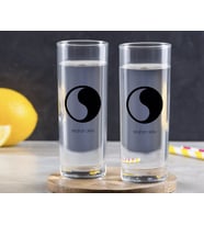 BK Gift Kişiye Özel Renkli Baskılı İsimli İkili Vodka Bardağı-125 (Beyaz)