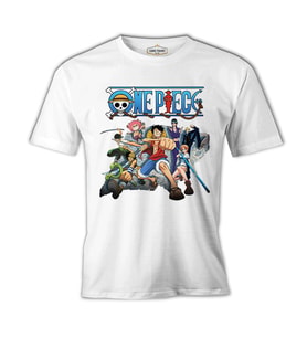 One Piece 2 Beyaz Erkek Tshirt