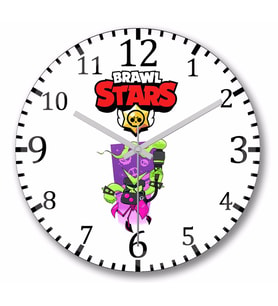 Brawl Stars Virüs  8  Bit  Duvar Saati Bombeli Gercek Cam