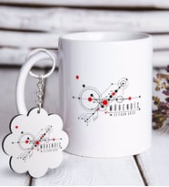 BK Gift Kişiye Özel Mesleki Mühendis Beyaz Kupa ve Anahtarlık Hediye Seti-5 (Model 1)