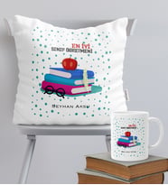 BK Gift Kişiye Özel Dünyanın En İyi Öğretmeni Temalı Yastık Kupa Seti - 13
