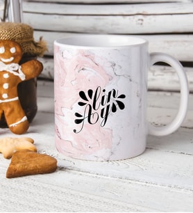 BK Gift Kişiye Özel Mermer Desenli Kupa Bardak  7