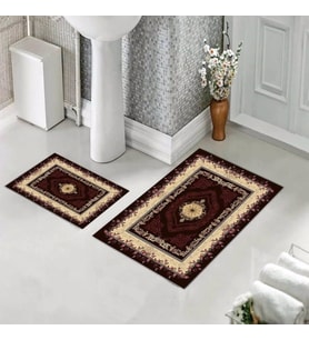 Banyo Halısı Ikili Klozet Takımı Kaymaz Tabanlı (60 xm x 100 cm + 40 cm x 60 cm) 