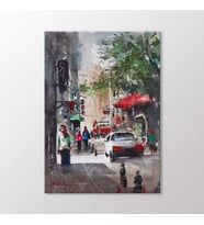 Arty Tablo Suluboya Cadde Tablo (Karışık)