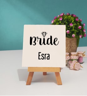 Bride Gelin Tasarımlı Kişiye Özel Bride Gelin Dekoratif Taş Baskı 