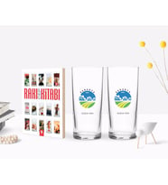 BK Gift Kişiye Özel Renkli Baskılı Sakarya Tasarımlı Turistik İkili Rakı Bardağı ve Rakı Cep Kitabı Hediye Seti-1 (Model 1)
