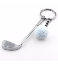 GOLF TOPU VE SOPASI ŞEKLİNDE SPOR METAL ANAHTARLIK KC716