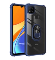Microsonic Xiaomi Redmi 9C Kılıf Grande Clear Ring Holder Lacivert