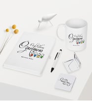 BK Gift Kişiye Özel Çocuk Gelişimi Öğretmeni Temalı Beyaz Defter Kalem Kupa Ayna Seti - 2