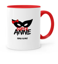 BK Gift Kişiye Özel Süper Anne Kırmızı Kupa Bardak  1