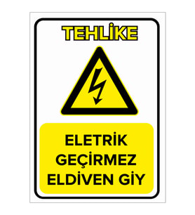 MIGNATIS - Elektrik Geçirmez Eldiven Giy Levhası - Sac Malzeme 50x70cm