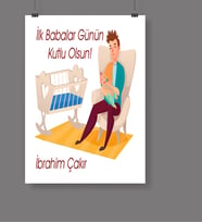 BK Gift Kişiye Özel Babalar Günü Temalı Afiş Poster  50x70 Cm 20643