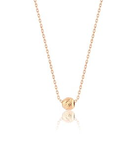 Papatya Silver 925 Ayar Rose Altın Kaplama Gümüş Dorica Top Kolye