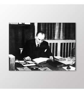 Arty Tablo Atatürk Çalışırken Tablo (Karışık)
