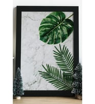 Yeşil Yapraklar Ahşap 24x33 cm Tasarım Çerçeve