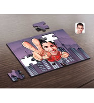BK Gift Kişiye Özel Erkek Karikatürlü Ahşap Puzzle-33