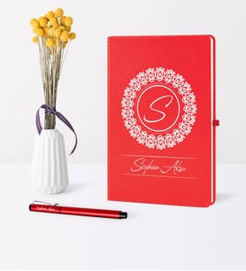 BK Gift Kişiye Özel İsimli Kırmızı Defter Kalem Seti - 2