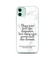Iphone 11 Beyaz Mermer Söz Tasarımlı Telefon Kılıfı
