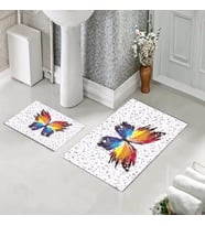 Banyo Halısı Ikili Klozet Takımı Kaymaz Tabanlı (60 xm x 100 cm + 40 cm x 60 cm) 