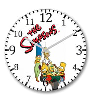 The Simpsons Duvar Saati Bombeli Gercek Cam
