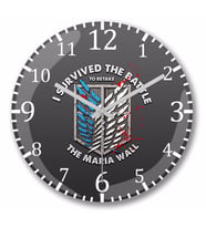 Attack On Titan Maria Wall Duvar Saati Bombeli Gercek Cam