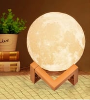 Dekoratif Ayaklı 12cm 3D Ay Gece Lambası (STD)