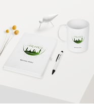 BK Gift Kişiye Özel Arapça Öğretmeni Temalı Beyaz Defter Kalem Kupa Seti - 2