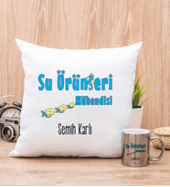 Su Ürünleri Mühendisi Yastık ve Silver Kupa Bardak