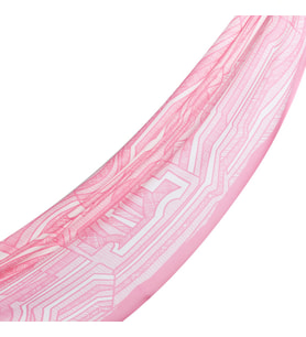 İpekevi Pembe Eskiz Desenli Şal