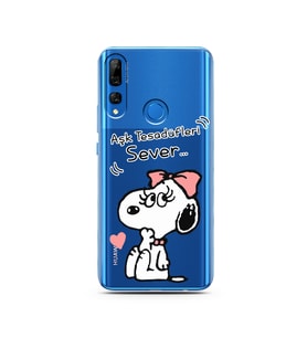 Snoopy Tasarımlı Süper Şeffaf Silikon Telefon Kılıfı Huawei Y9 Prime 2019