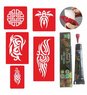 Tribal Kol Dövmesi Kına ve Şablon Seti Tattoo