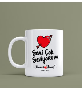 Sevgililer İçin Hediye Kupa Bardak Kişiye Özel Hediye S83