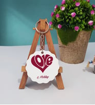 Sevgiliye Hediye Love Tasarımlı Sevgili Ahşap Anahtarlık