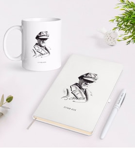 BK Gift Kişiye Özel Atatürk Temalı Beyaz Defter Kalem Kupa Seti-17 (Model 1)