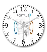 Portal  Personagens Duvar Saati Bombeli Gercek Cam