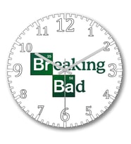 Breaking Bad Yeşil Yazılı Duvar Saati Bombeli Gercek Cam
