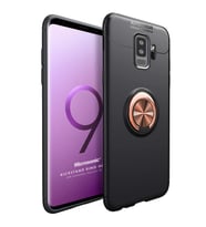 Microsonic Samsung Galaxy S9 Plus Kılıf Kickstand Ring Holder Siyah Rose
