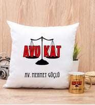 Avukat Yastık ve Gold Kupa Bardak