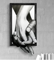 BK Gift Kişiye Özel 3d Ahşap Tablo Black And White 50x30 Cm