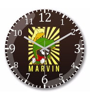 Martian Marvin Duvar Saati Bombeli Gercek Cam