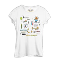 Fizik - Enerji Beyaz Kadın Tshirt