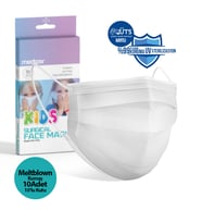 Medizer Full Ultrasonik Cerrahi ÇOCUK Maskesi 3 Katlı MELTBLOWN 10'lu 10 Kutu - Burun Telli - BEYAZ