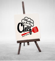 BK Gift Kişiye Özel Mesleki Chef Şovaleli Doğal Taş  1