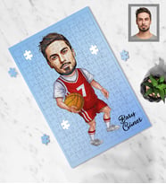 Kişiye Özel Basketbolcu Karikatürlü A3 240 Parça Puzzle Bay-2